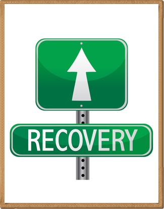 Recovery street sign