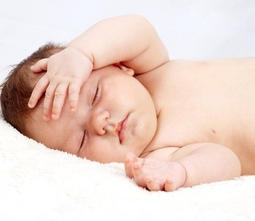 sweetly sleeping baby